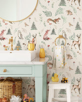 Forest Animals Wallpaper by Coloritto, featuring playful woodland creatures for a nature-inspired theme. Coloritto, Naperville
